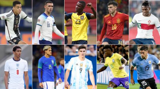 Los 10 jóvenes talentos que debutarán en el Mundial de Qatar 2022.