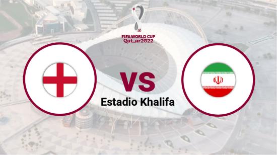 Inglaterra se enfrenta a Irán en el estadio Khalifa el 21 de noviembre de 2022.