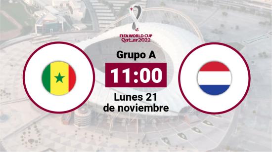 Senegal se enfrenta a Países Bajos el lunes 21 de noviembre desde las 11:00.