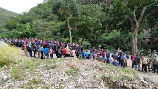 Los migrantes desalojados de un campamento clandestino en el sur de México, el 18 de noviembre de 2022. 