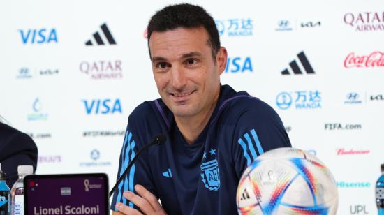 Lionel Scaloni, durante una rueda de prensa en Qatar, el 21 de noviembre de 2022.