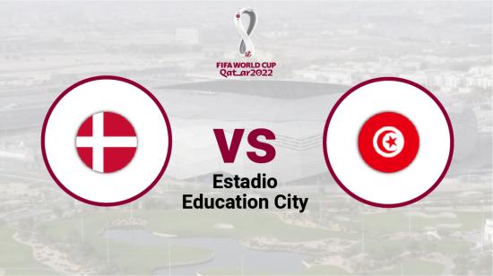 Dinamarca y Túnez se enfrentan por el Grupo C, en el estadio Education City.