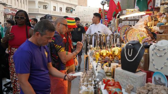 Los ecuatorianos han acudido al mercado Souq Wakif, en Doha, durante el Mundial de Qatar.