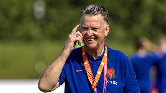 Louis Van Gaal, entrenador de Países Bajos, durante un entrenamiento en Qatar, el 23 de noviembre de 2022.