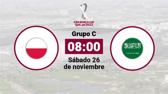 Polonia se enfrentará a Arabia Saudita el sábado 26 de noviembre desde las 08:00.