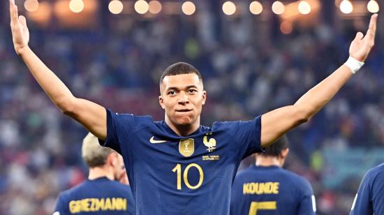 Kylian Mbappé celebra un gol ante Dinamarca, el sábado 26 de noviembre de 2022.