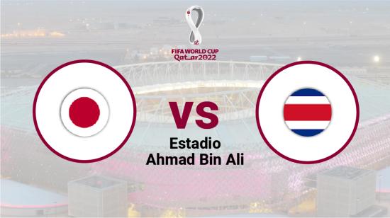 Japón y Costa Rica se enfrentan el domingo 27 de noviembre, por la segunda fecha del Grupo E del Mundial.