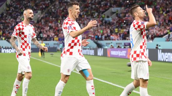 Andrej Kramaric celebra su gol en el partido de Croacia ante Canadá, el 27 de noviembre de 2022.