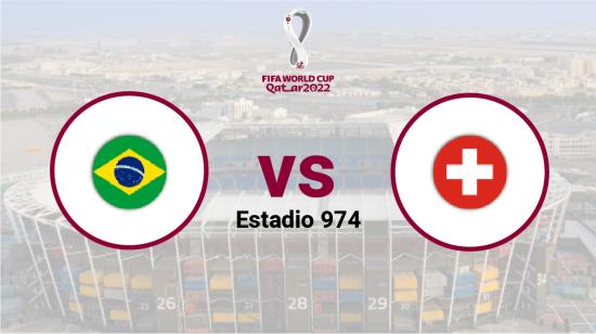 Brasil se enfrenta a Suiza en la segunda fecha del Grupo G del Mundial de Qatar en el estadio 974.