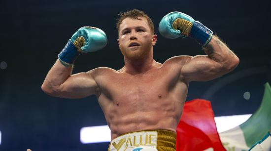 El boxeador mexicano Saúl 'Canelo' Álvarez,.