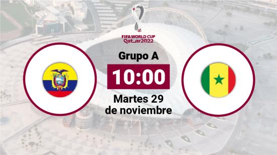 Ecuador se enfrenta a Senegal en la tercera y última fecha del Grupo A del Mundial, este martes 29 de noviembre de 2022. 