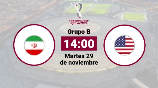 Irán se enfrenta a Estados Unidos en la tercera fecha del Grupo B del Mundial de Qatar, este martes de noviembre de 2022.