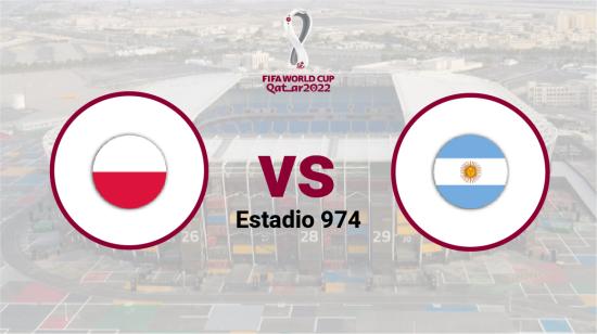 Argentina y Polonia se enfrentan en el estadio 974, por el Grupo C del Mundial de Qatar 2022.