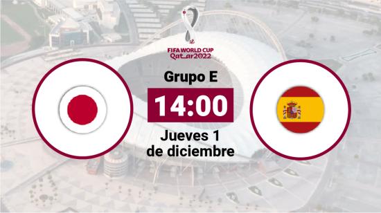 Japón y España se enfrentan por la tercera fecha del Grupo E del Mundial de Qatar 2022.