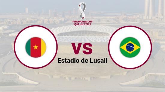 Camerún se enfrenta a Brasil en el estadio de Lusail el 2 de diciembre de 2022.