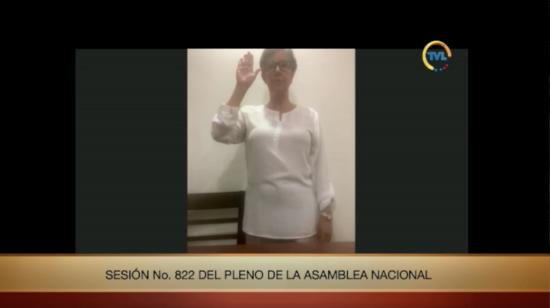 Posesión de la vocal suplente Gina Aguilar para el Consejo de Participación Ciudadana y Control Social. Quito, 5 de diciembre de 2022.