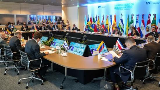 Última sesión de directorio de CAF, el 6 de diciembre de 2022, donde sus integrantes aprobaron un préstamo para Ecuador.