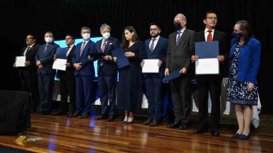 Presentación de los jueces que integrarán las dependencias con competencias en Corrupción y Crimen Organizado. Quito, 8 de diciembre de 2022