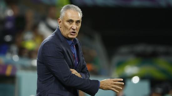 Tite, DT de Brasil, durante el partido ante Croacia, el 9 de diciembre de 2022.