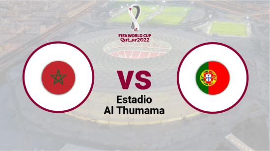 Marruecos se enfrenta a Portugal en el estadio Al Thumama, el sábado 10 de diciembre de 2022.