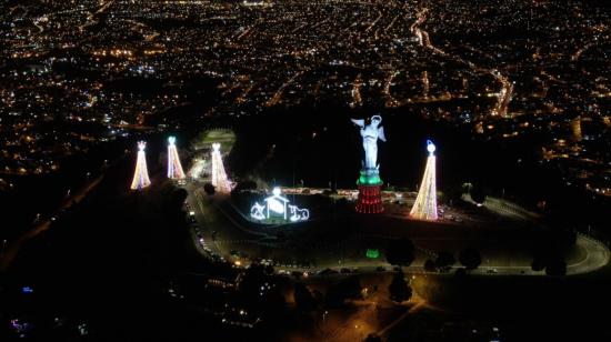 Imagen del pesebre instalado en El Panecillo. Foto del 2022.