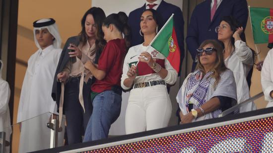 Georgina Rodríguez, durante el partido entre Portugal y Marruecos, el 10 de diciembre de 2022. 