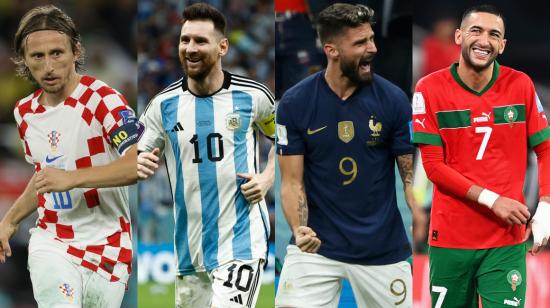 Croacia, Argentina, Francia y Marruecos sueñan con llegar a la final del Mundial de Qatar. 