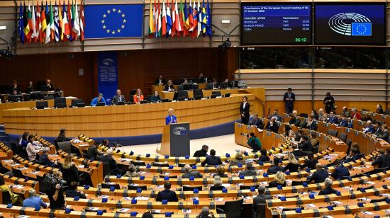 Sesión del Parlamento europeo, el 9 de diciembre de 2022. 