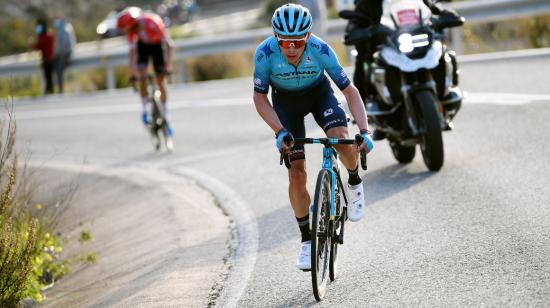 El ciclista colombiano Miguel Ángel 'Superman' López durante la Vuelta a la Región Murcia con el Astana.