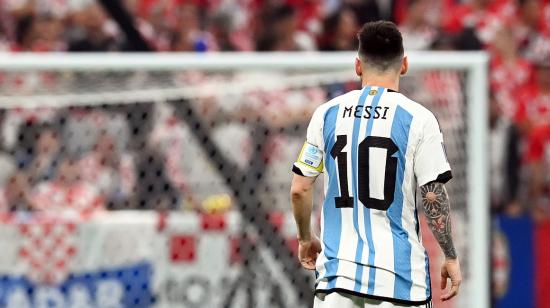 Lionel Messi durante el partido de Argentina ante Croacia, en la semifinal del Mundial, el 13 de diciembre de 2022. 