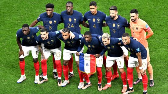 Alineación titular de Francia en la semifinal del Mundial ante Marruecos, el 14 de diciembre de 2022. 