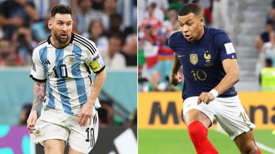 Lionel Messi y Kylian Mbappé, durante el Mundial de Qatar 2022.