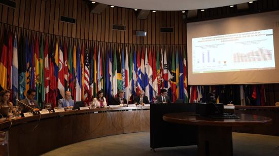 Entrega del informe anual Balance Preliminar de las Economías de América Latina y el Caribe 2022 de la Cepal, en Santiago (Chile), el 15 de diciembre de 2022.