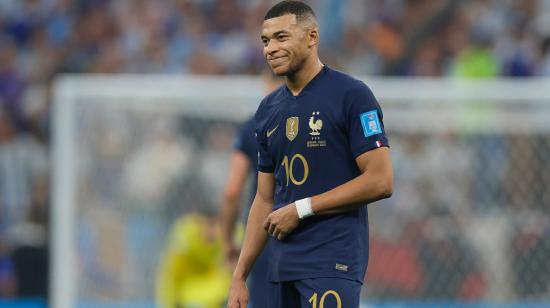 Kylian Mbappé, durante la final de la Copa del Mundo ante Argentina, en el estadio de Lusail.