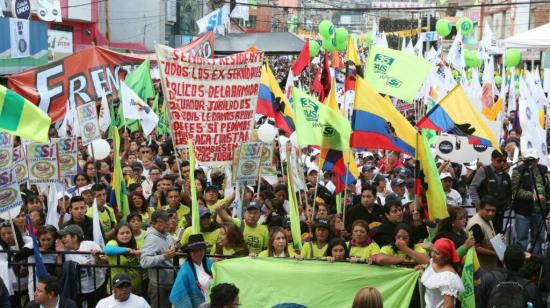 Campaña por el 'Sí', para la consulta y referendo, el 31 de enero de 2018.