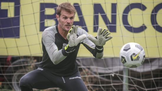 Javier Burrai, en un entrenamiento con Barcelona, el 13 de diciembre de 2022.