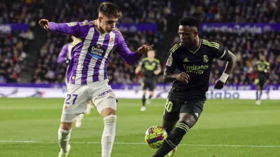 Vinicius, del Real Madrid, durante el partido ante el Valladolid,el 30 de diciembre de 2022.