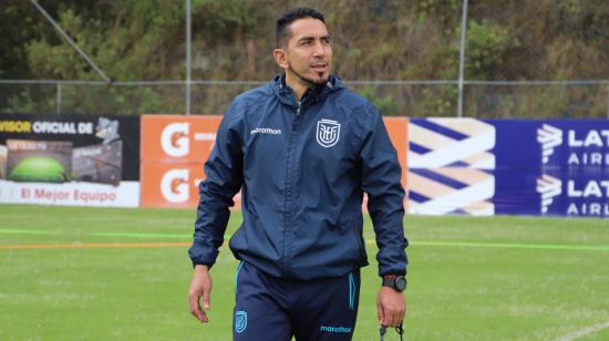 Jimmy Bran, DT de la Sub 20, durante un entrenamiento en la Casa de la Selección, en diciembre de 2022.