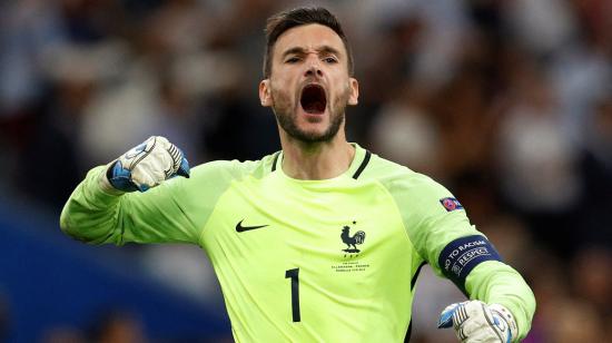 El arquero Hugo Lloris, durante un partido con la selección de Francia.