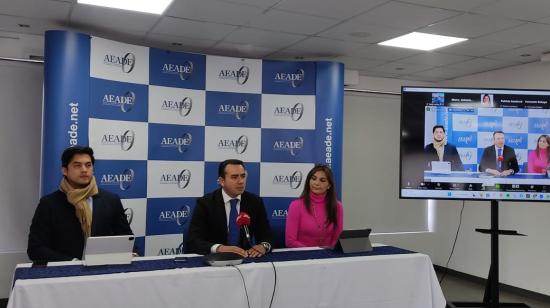 Rueda de prensa de la Asociación de Empresas Automotrices del Ecuador sobre precios de los vehículos, el 11 de enero de 2023.