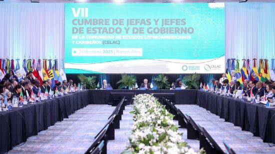 Más de 15 mandatarios participan en la VII cumbre de la Celac, en Argentina, el 24 de enero de 2023.