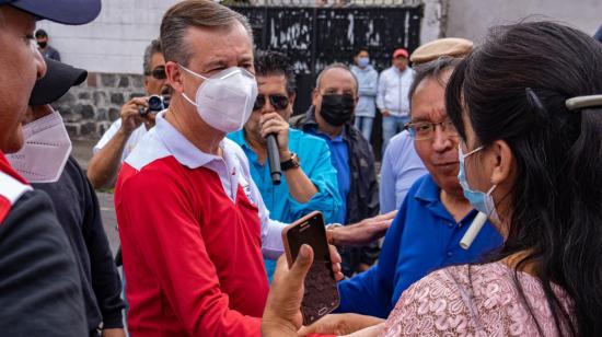 El candidato a la Alcaldía de Quito, Andrés Páez, durante un evento en noviembre de 2022.