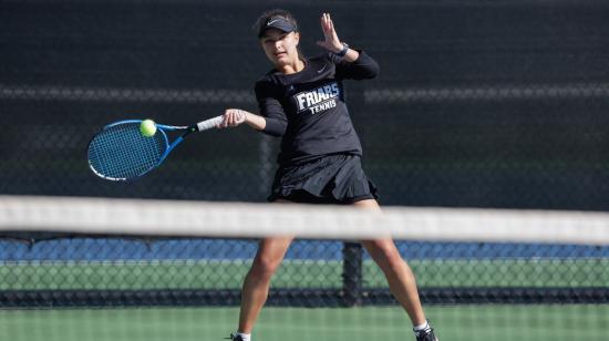 Elisa Dávalos, durante un entrenamiento en la universidad de Providence, en Estados Unidos. 