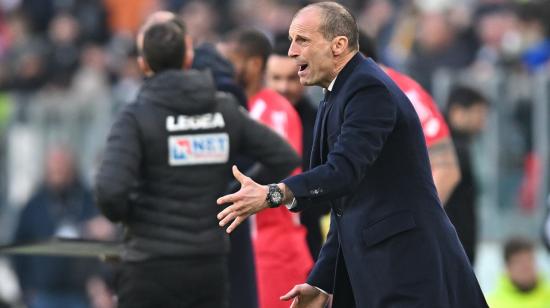 El entrenador de la Juventus, Massimiliano Allegri, durante el partido de la Serie A italiana ante el AC Monza, el 29 de enero de 2023.