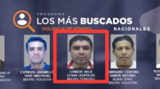 Imagen de César Condor, uno de los más buscados en Ecuador, y detenido en Estados Unidos, el 31 de enero de 2023.