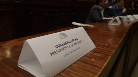 El presidente Guillermo Lasso no compareció a la comisión ocasional del caso Encuentro, este 13 de febrero de 2023.