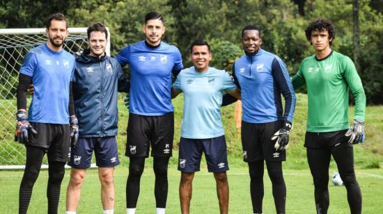 Jugadores de Universidad Católica se entrenan en su complejo, el 9 de febrero de 2023.