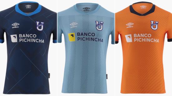 Las tres camisetas de Universidad Católica para la temporada de 2023.