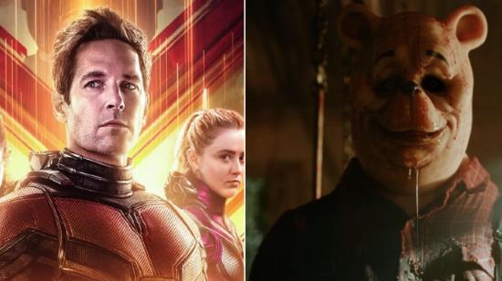 Imágenes de 'Ant-Man and the Wasp: Quantumania' y 'Winnie-the-Pooh: Blood and Honey'.