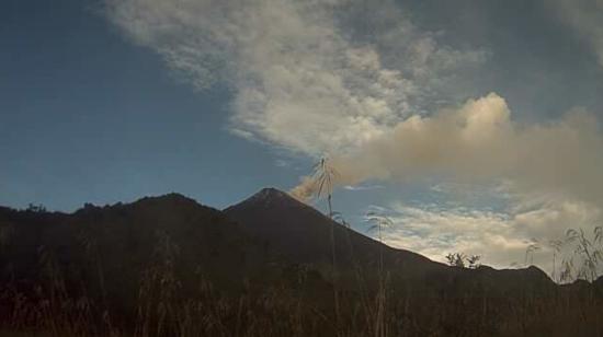 Panorámica del volcán Sangay, en Morona Santiago, el 19 de febrero de 2023. 